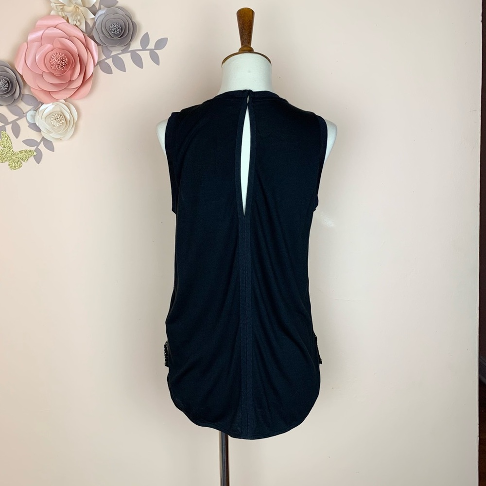 New! REISS Vita Silver Metallic High Neck Top - Picture 9 of 14